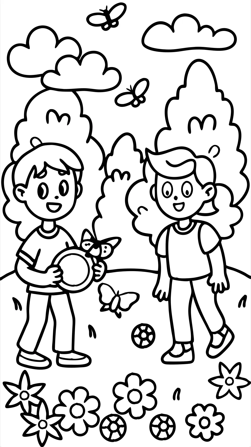 best friend coloring page